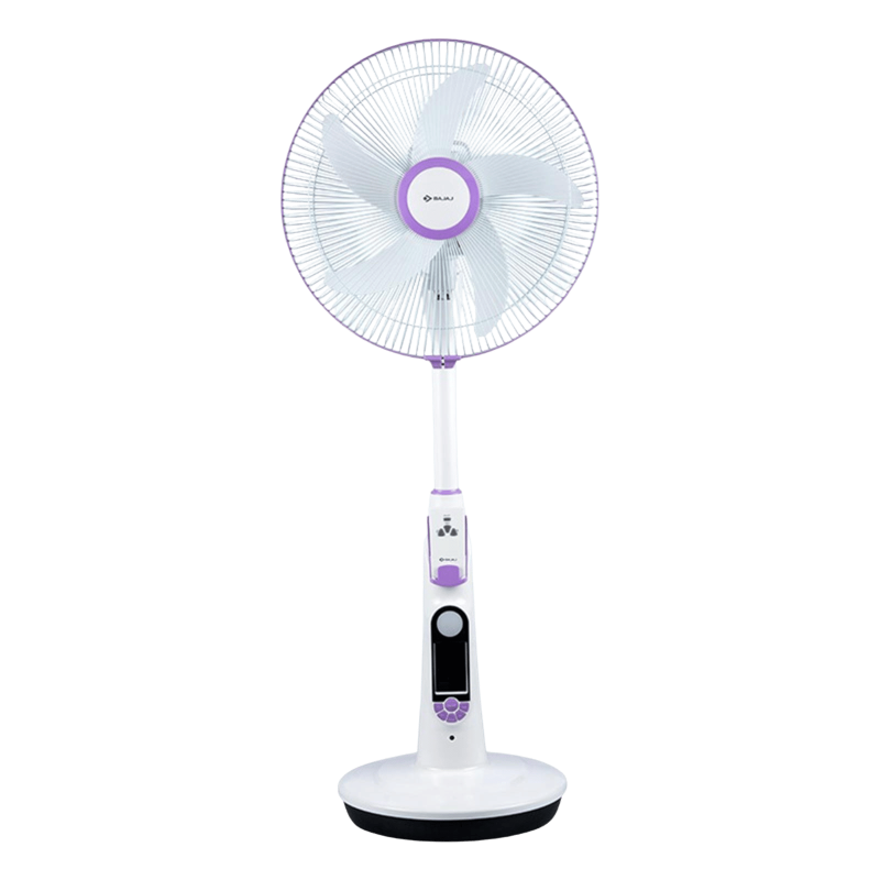Bajaj Nuvo Cum 400 mm Pedestal Fan With BLDC Motor and Remote Control Operation ( Plum Purple )