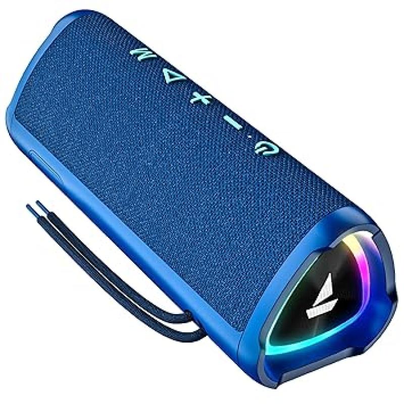 boAt Stone 750 Bluetooth Speaker with 12W Signature Sound, RGB LEDs, Up to 12 hrs Playback, TWS Mode, Bluetooth v5.3, AUX Port, TF Card, Built-in Mic, Voice Assistant & IPX5 (Marine Blue)