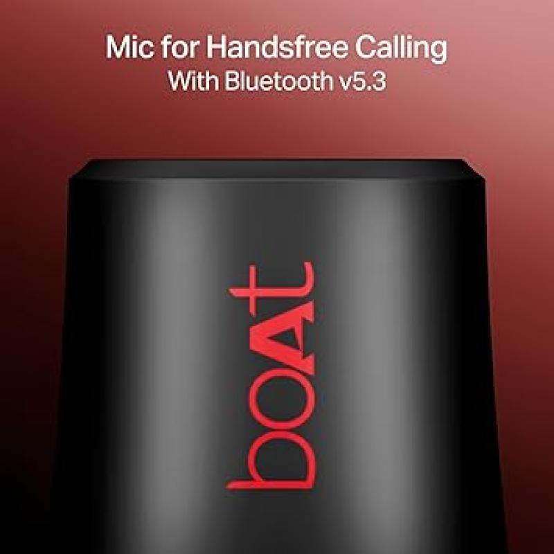 boAt Stone Uno, 3W Signature Sound, 6HRS Battery, TWS Feature, Bluetooth v5.4 & Type-C Interface, Bluetooth Speaker, Wireless Speaker, Portable Speaker(Raging Black)