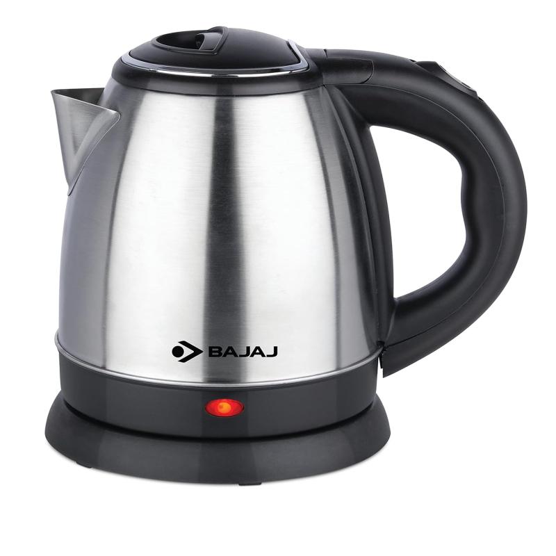 Electric Kettle | 1.2-Litre | 1350 Watt | Cordless Operation | Auto Shut-Off Mechanism | Stainless Steel Body | Silver & Black Finish | Bajaj