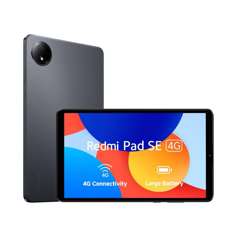 Redmi Pad SE 4G | MediaTek Helio G55| 8.7-inc Display | 6650mAh Battery | 90Hz Smooth Refresh Rate| 4GB, 64GB | 1340 x 800 Display | 1 Billion Colours | Dolby Atmos | Dual Speakers | Urban Grey