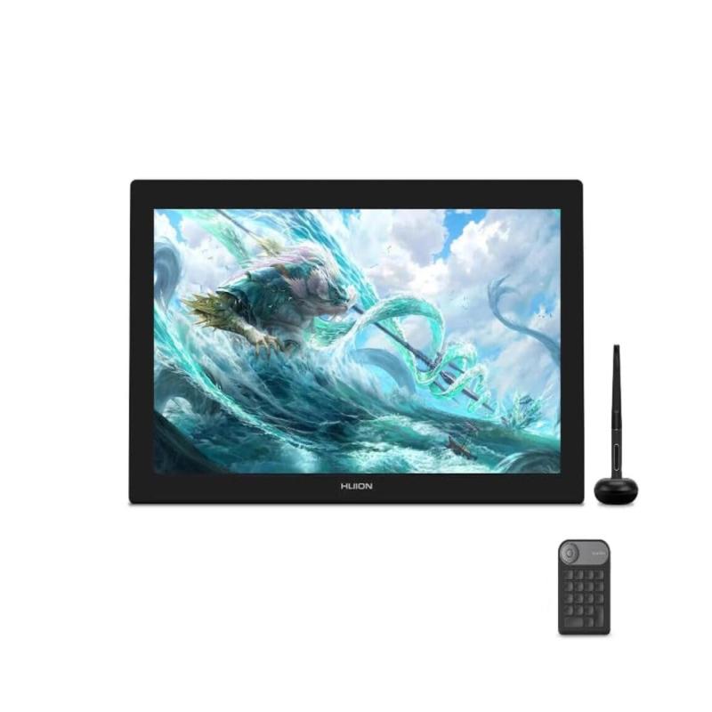 23.8-inch 4K UHD Full-Laminated Screen | 23.8-inch | Battery-Free Stylus 8192 Pen Pressure | Black | HUION Kamvas Pro 24