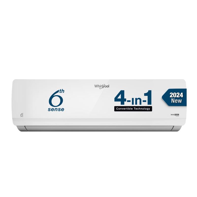 1.5 Ton | 3 Star | Magicool Inverter Split AC Convertible 4 in 1 Cooling HD Filter S4K1PP0 | White | Whirlpool