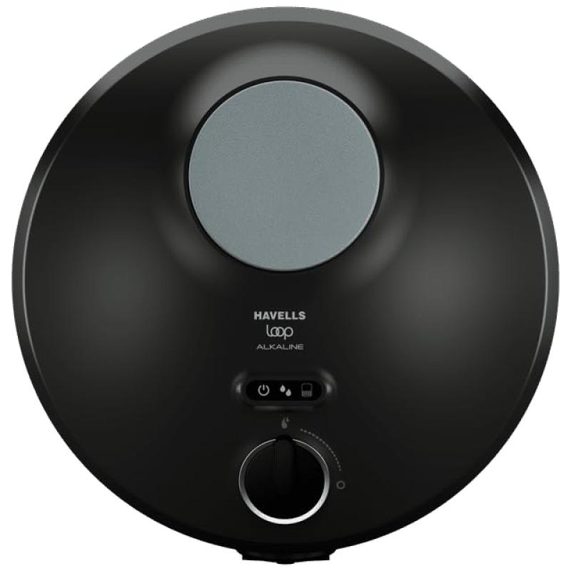 HAVELLS LOOP 6L RO + UV + Alkaline Water Purifier with Hygienic Flow Control (Silver Charged Membrane Technology, Black Color)