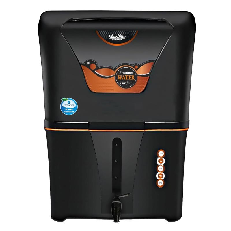 AQUA D PURE 4 in 1 Copper RO Water Purifier with 10 Stage Purification Filtration, UV, UF, TDS Adjuster and 12 Liter Storage Tank, Suitable for all type of water supply