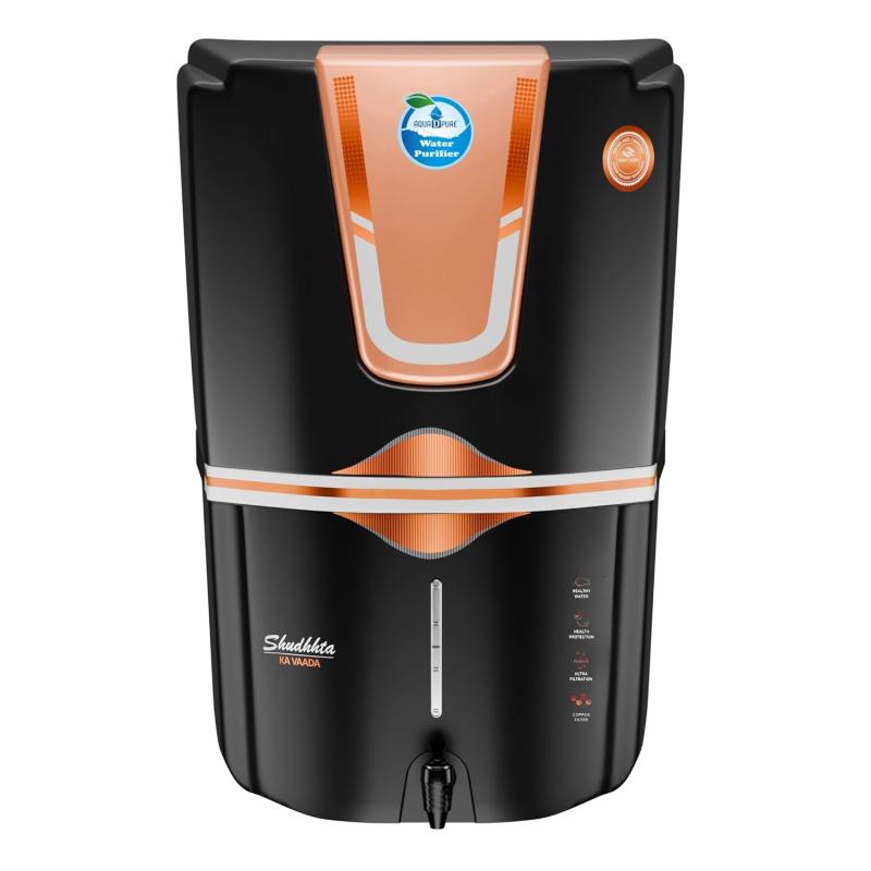 Aqua d pure Copper 12-L RO+UV Water Filter Purifier for Home, Kitchen Fully Automatic UF+TDS Controller By Remino (A76 Covered Copper RO)