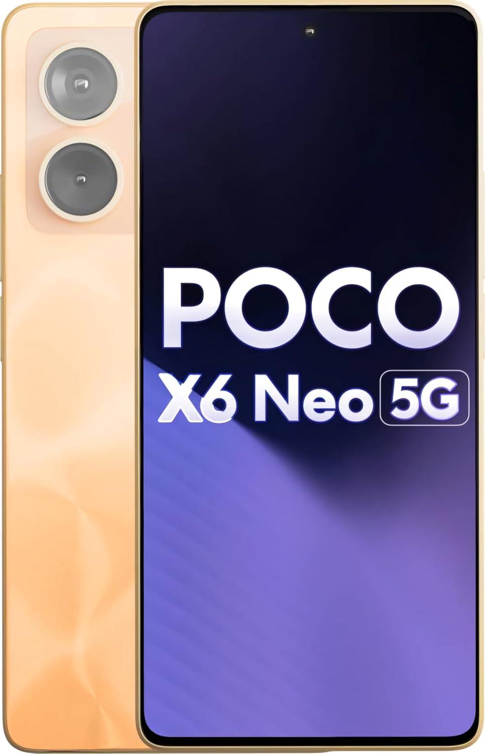 POCO X6 Neo 5G (Martian Orange, 12GB RAM and 256GB Storage)