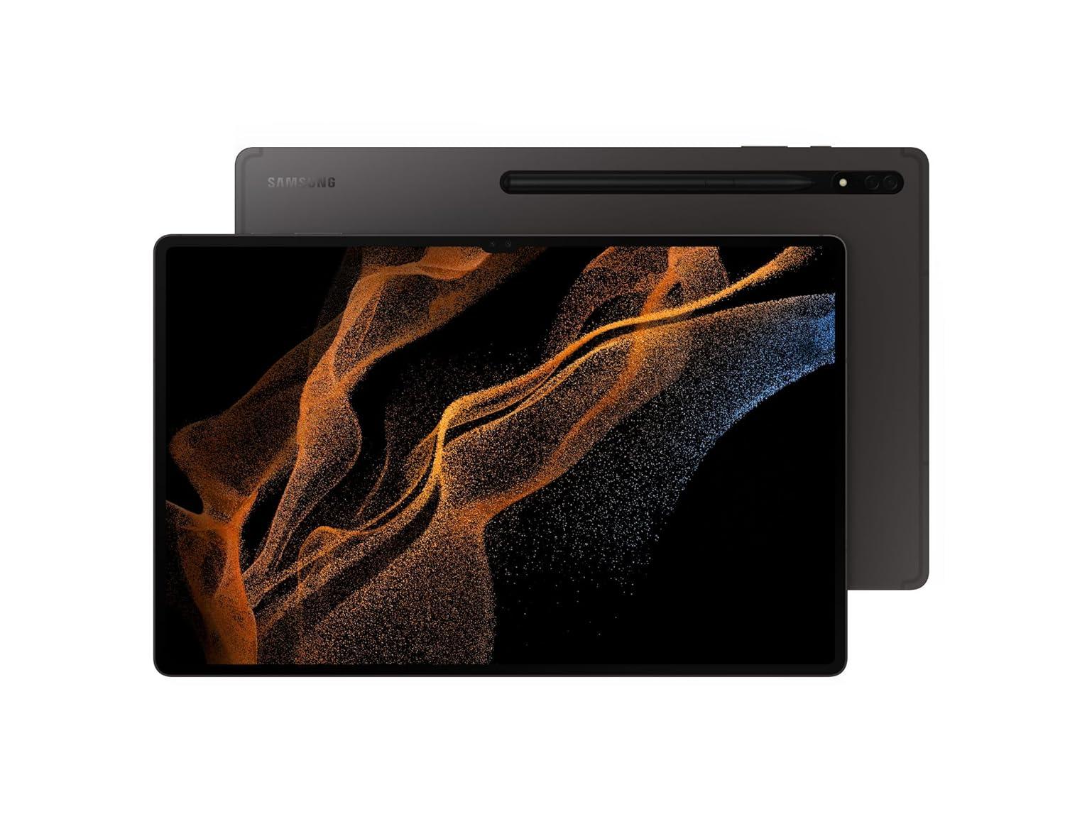 Samsung Galaxy Tab S8 Ultra 37.08 cm (14.6 inch) sAMOLED Display, RAM 12 GB, ROM 256 GB Expandable, S Pen in-Box, Wi-Fi Tablet, Graphite