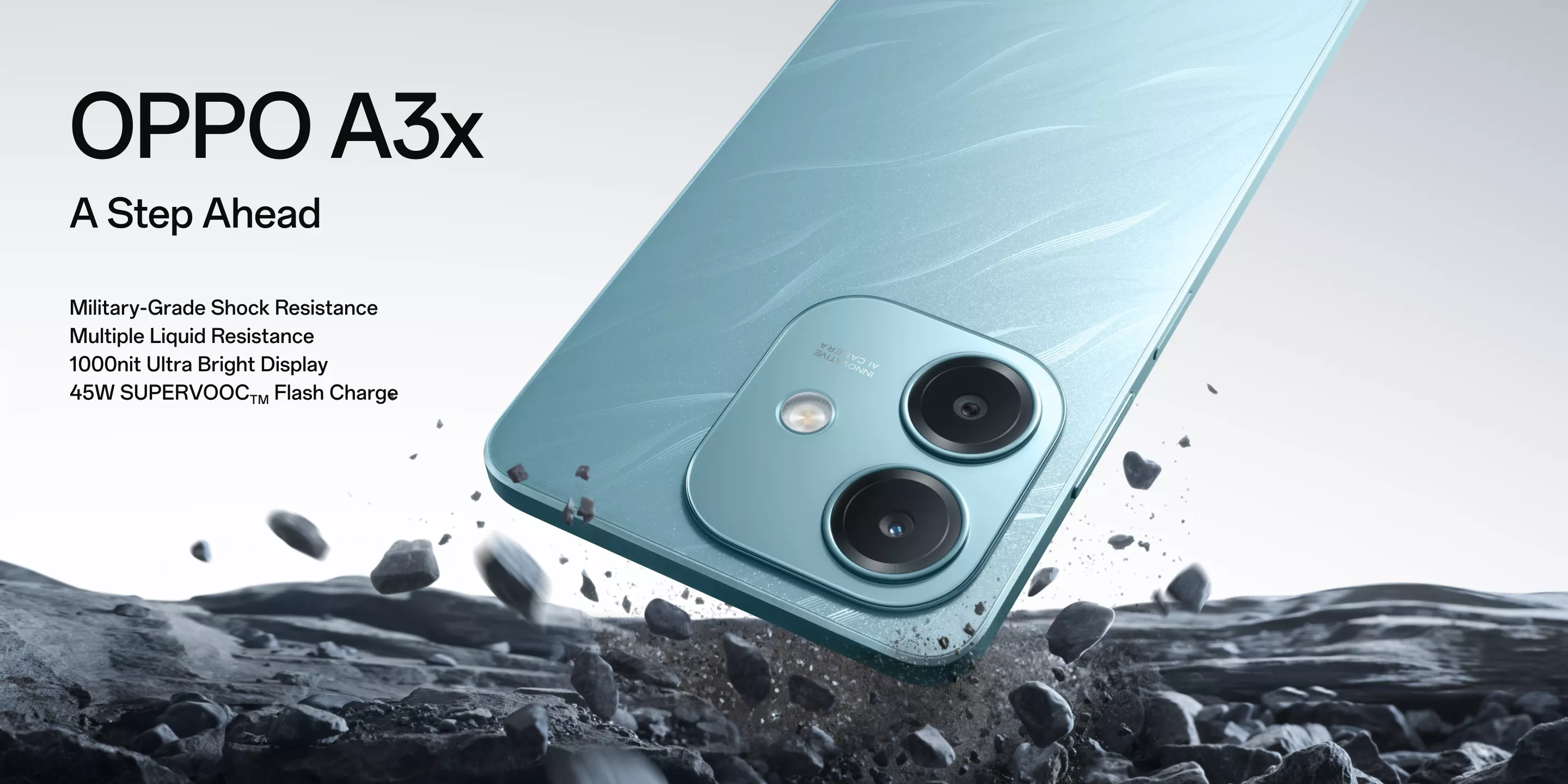 Oppo A3X ( Ocean Blue, 4GB-64GB ) Banner