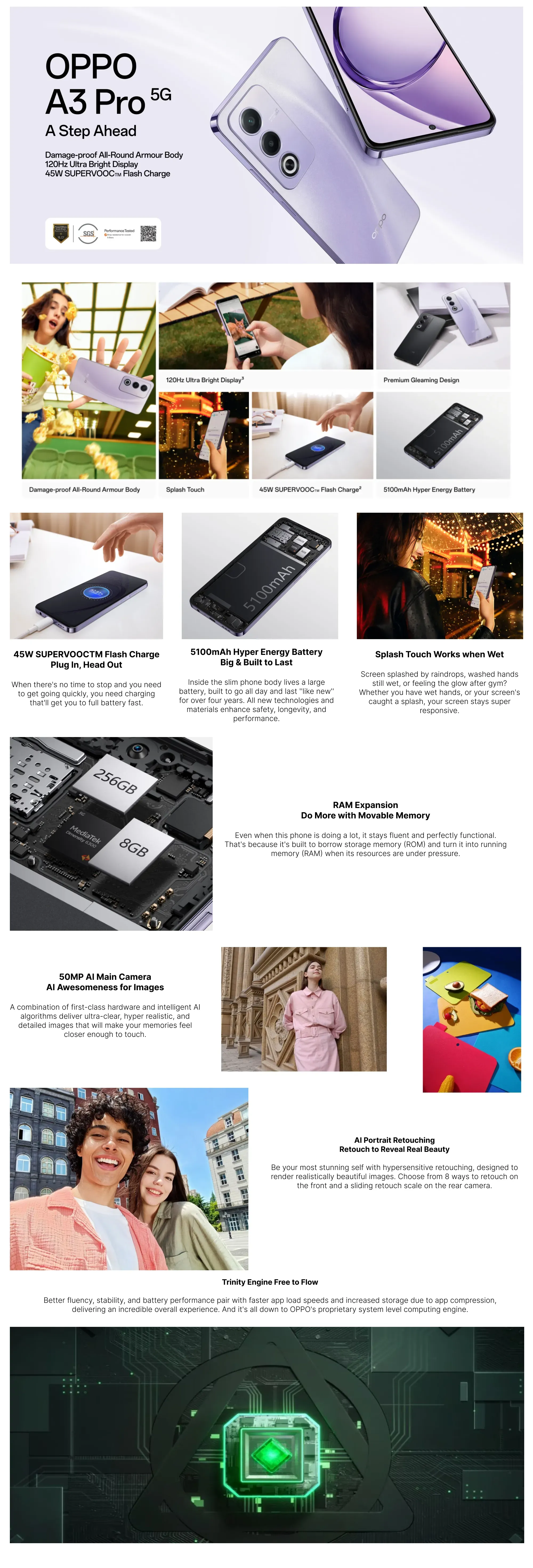 Oppo A3 Pro 5G( Starry Black, 8GB-128GB ) Banner