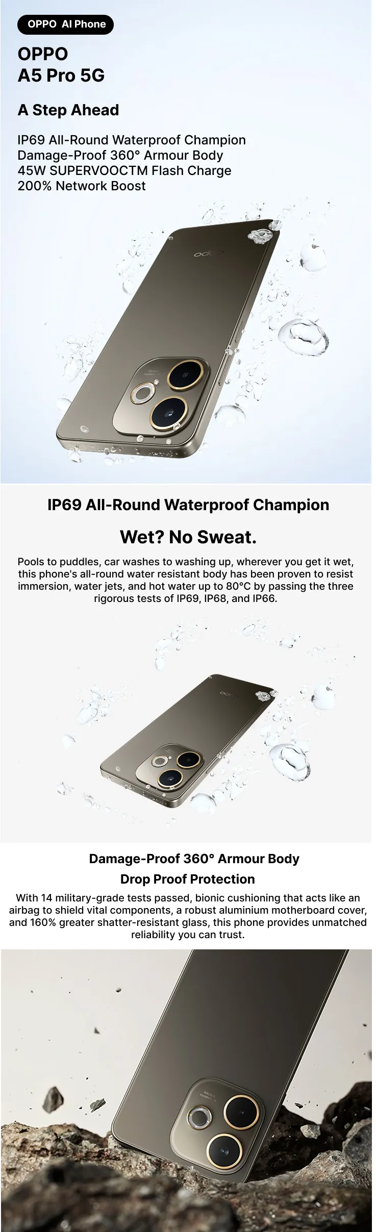 Oppo A5 Pro 5G ( Feather Blue, 8GB-128GB ) Banner