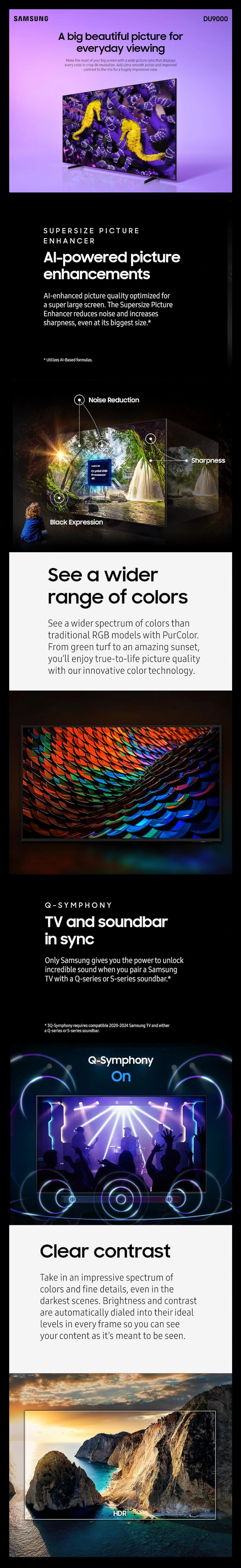 Samsung 4K Ultra HD LED Smart TV DU9000 ( 98 inch ) Banner