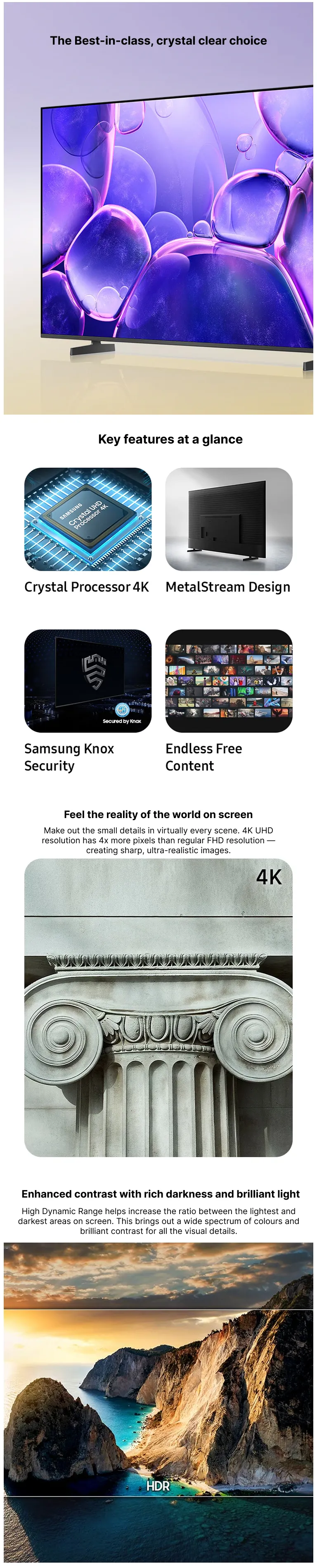 Samsung 4K Ultra HD LED Smart TV U8500 ( 85 inch ) Banner