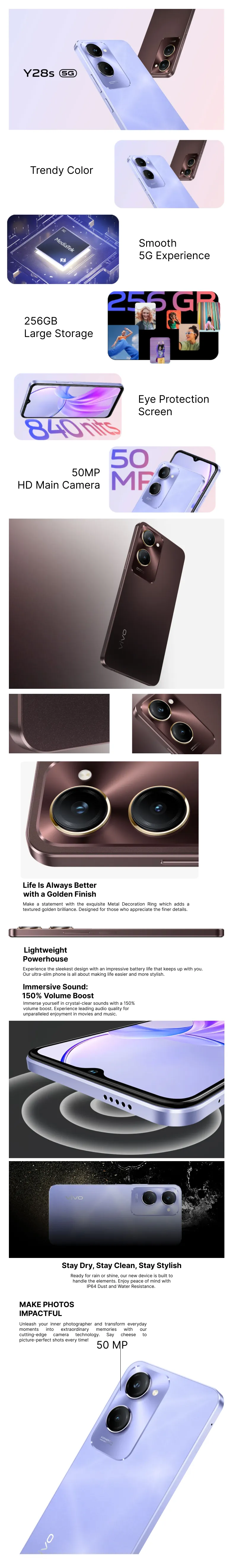 Vivo Y28s 5G ( Twinkling Purple, 4GB-128GB ) Banner