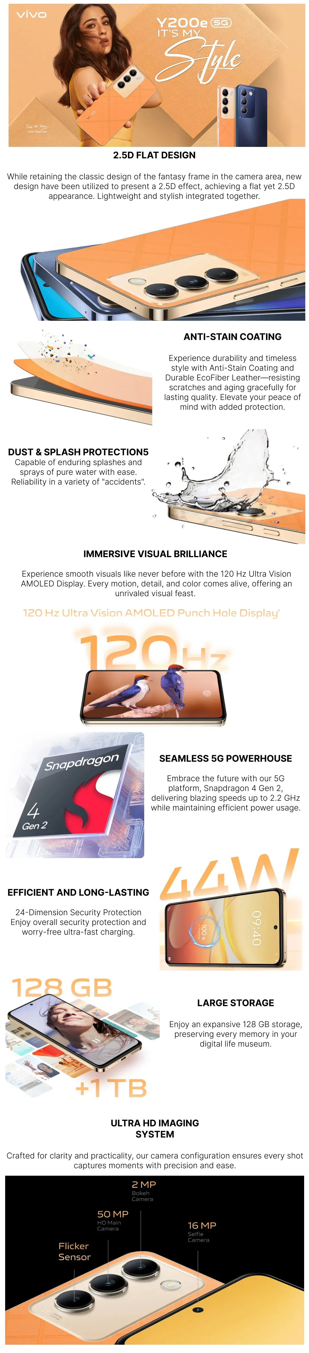 Vivo Y200e 5G ( Black Diamond, 8GB-128GB ) Banner