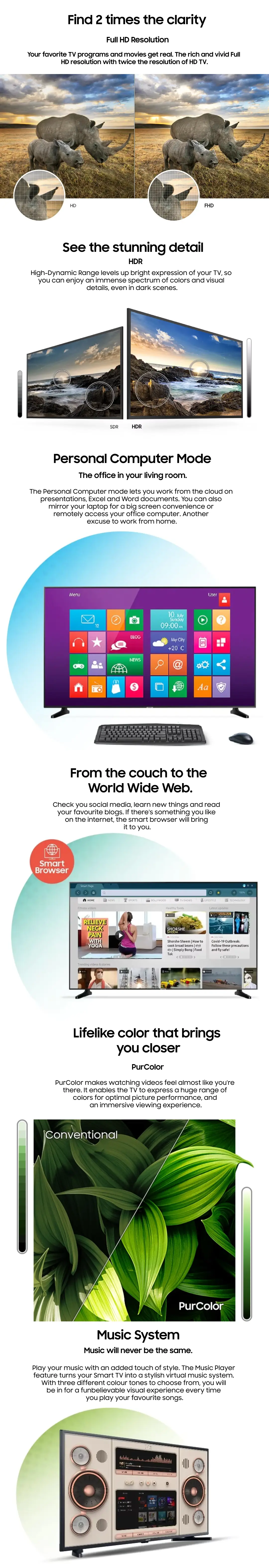 Samsung Full HD LED Smart TV T5410 ( 43 inch ) Banner