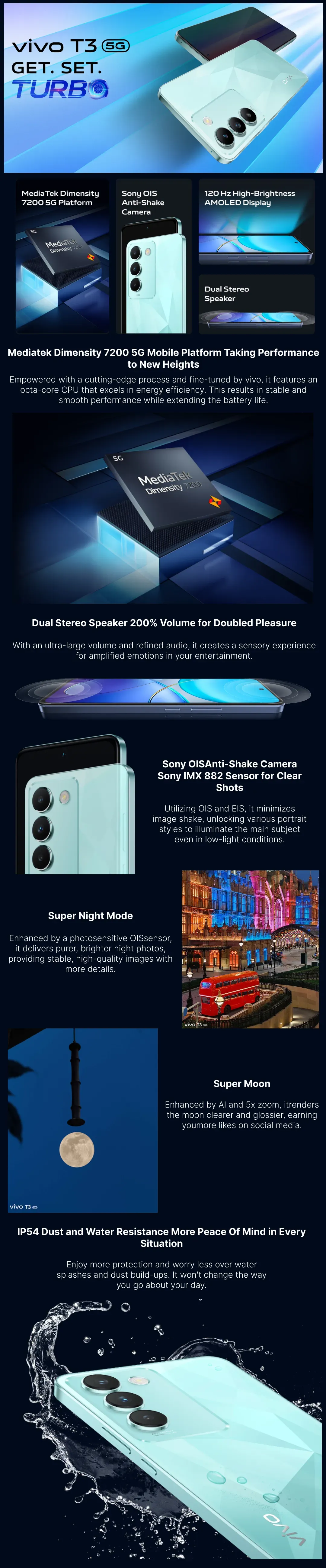 Vivo T3 5G ( Cosmic Blue, 8GB-128GB ) Banner