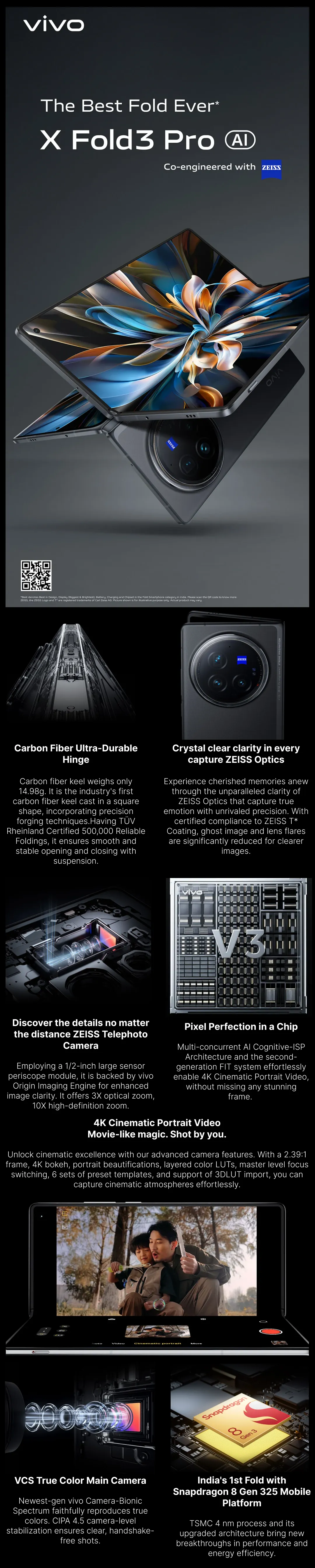 Vivo X Fold 3 Pro 5G ( Celestial Black,16GB-512GB ) Banner