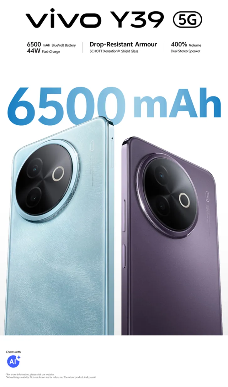 Vivo Y39 5G ( Ocean Blue, 8GB-128GB ) Banner