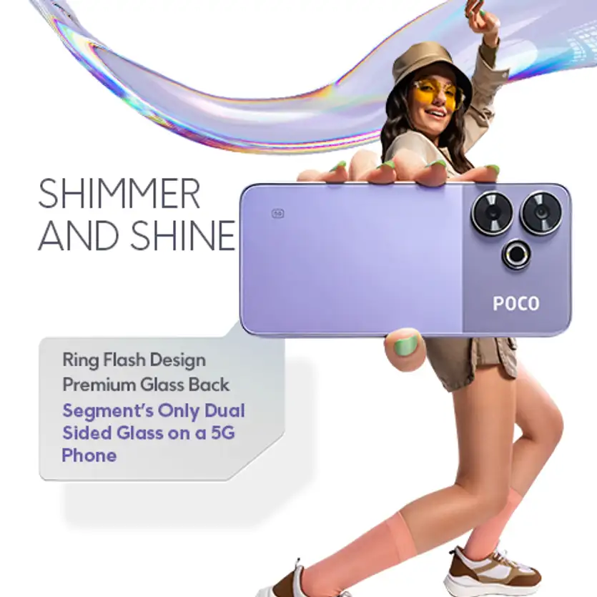 POCO M6 Plus 5G Misty Lavender 8GB RAM 128GB ROM Banner