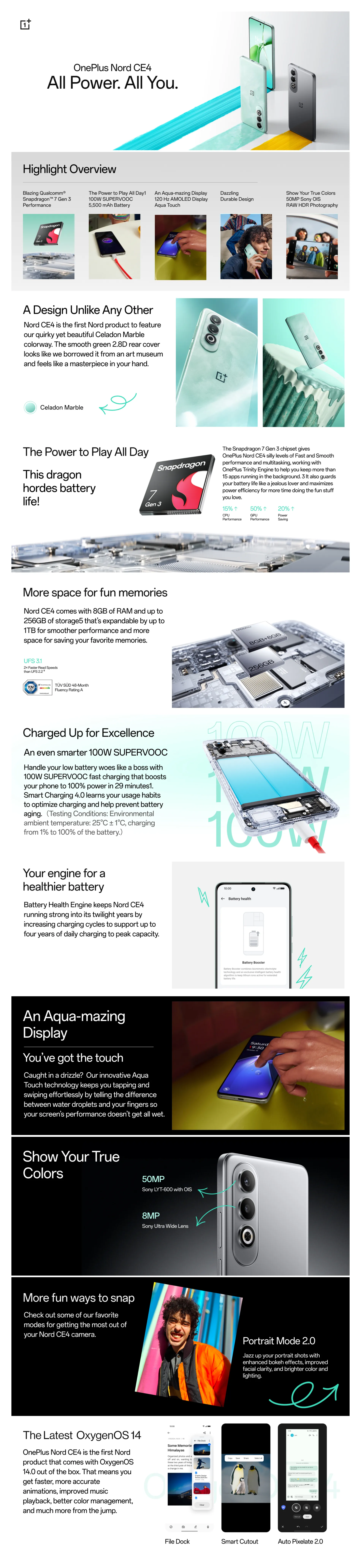 OnePlus Nord CE4 5G ( Cleadon Marble, 8GB-128GB ) Banner