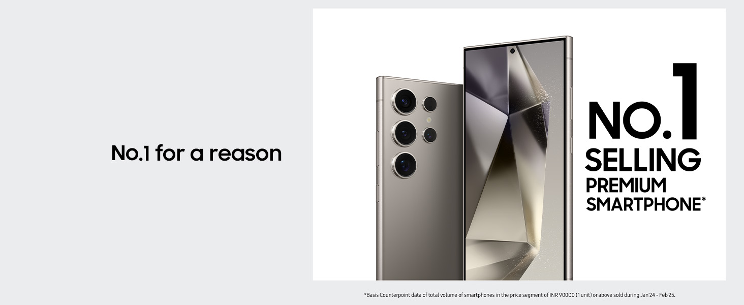 Samsung Galaxy S24 Ultra 5G ( Titanium Yellow, 12GB-512GB ) Banner