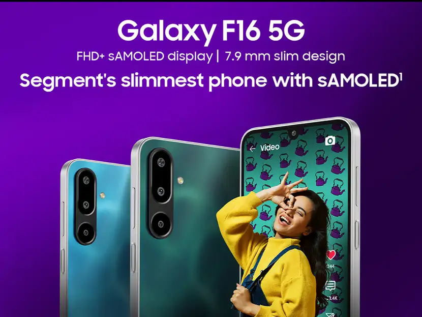 Samsung F16 Glam Green 4GB RAM 128GB ROM Banner