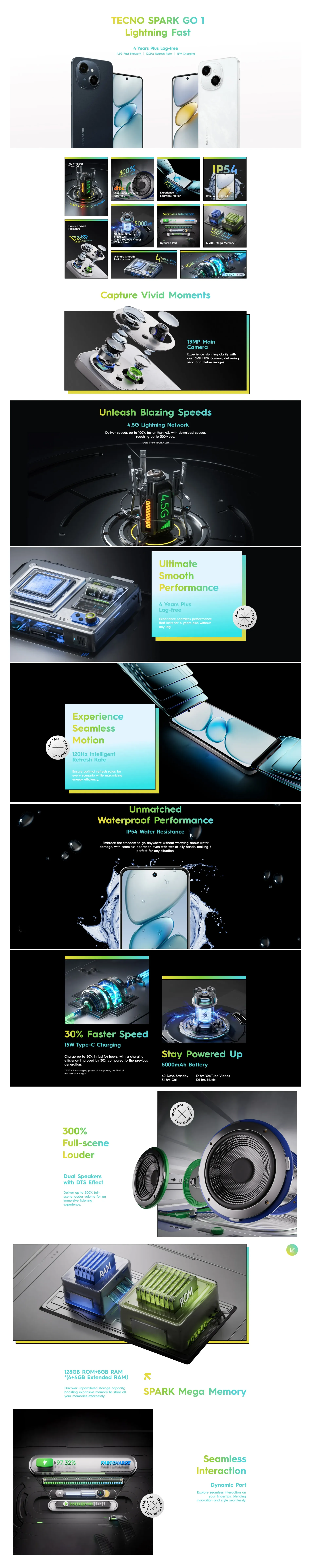 Tecno Spark Go 1 ( Startrail Black, 4GB-64GB ) Banner