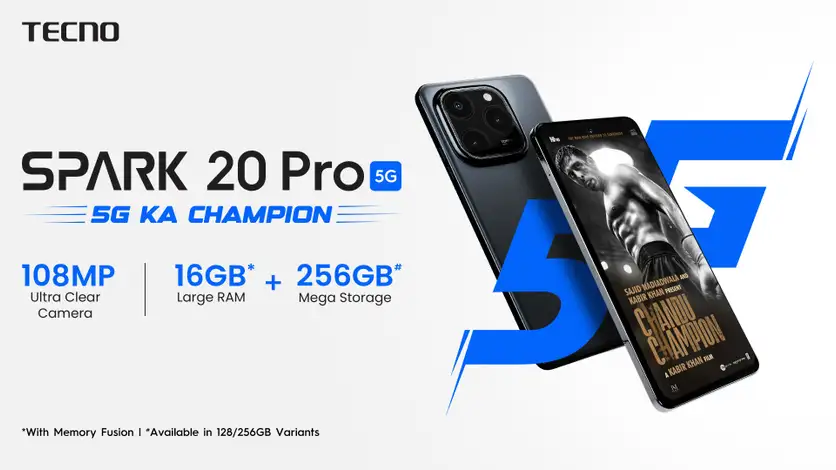 Tecno Spark 20 Pro 5G ( Neon Green,8GB-128GB ) Banner