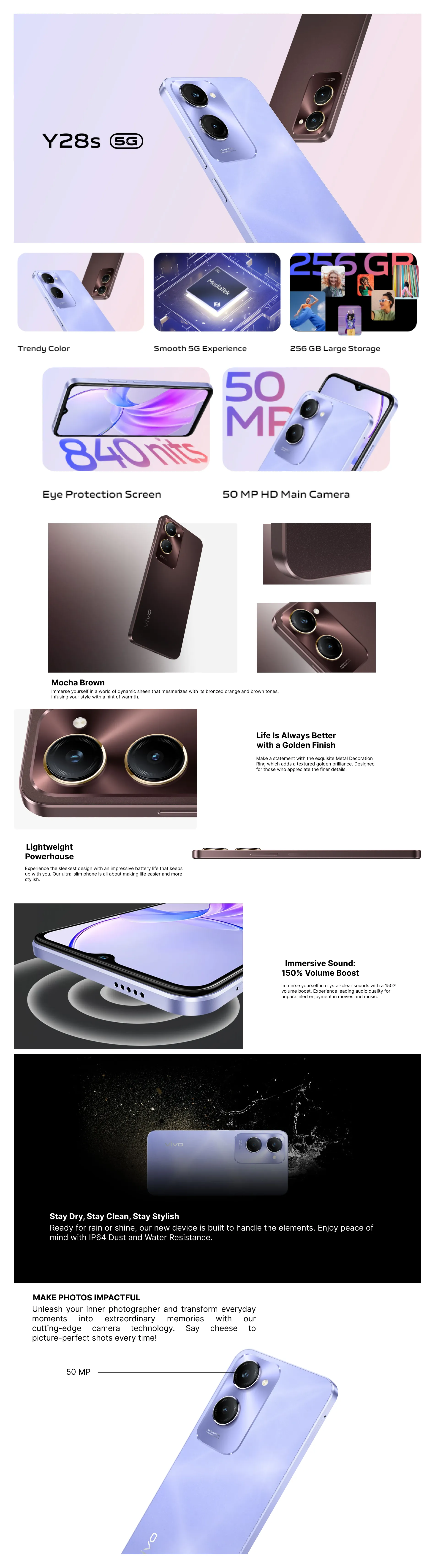 Vivo Y28s 5G ( Twinkling Purple, 6GB-128GB ) Banner