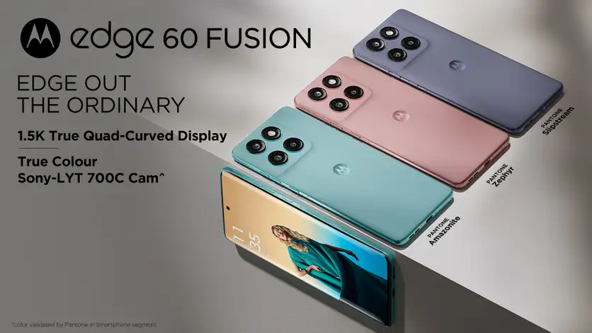 Motorola Edge 60 Fusion (Pantone Amazonite, 12GB RAM, 256GB Storage) Banner