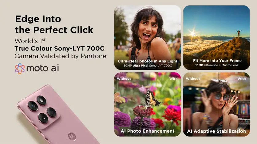 Motorola Edge 60 Fusion (Pantone Zephyr,  12GB RAM, 256GB Storage) Banner