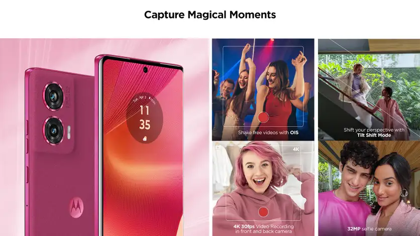 Motorola Edge 50 Fusion 5G (Hot Pink, 12GB RAM, 256GB Storage) Banner