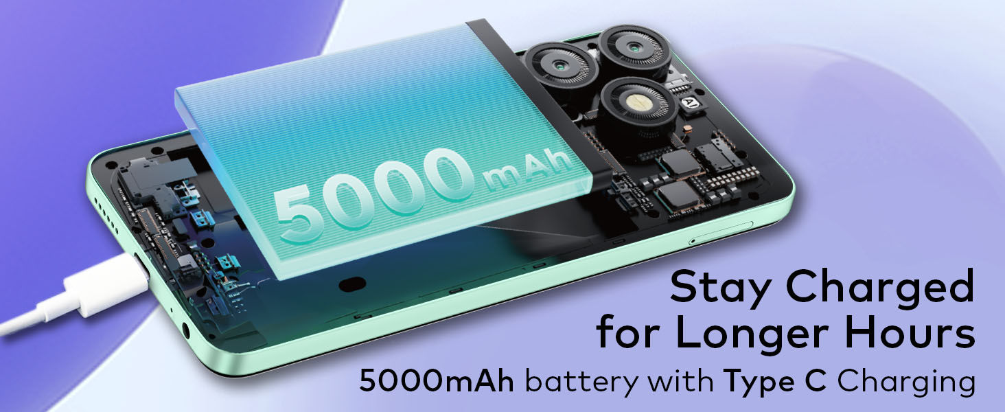 itel A70 | 5000 mAh Battery |13MP Dual Rear Camera | Type C Charging (Field Green, 64 GB)  (4 GB RAM) Banner