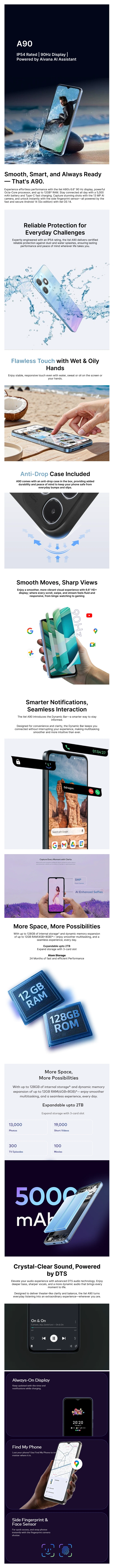 Itel A90 4G ( Starlit Black,4GB-64GB ) Banner